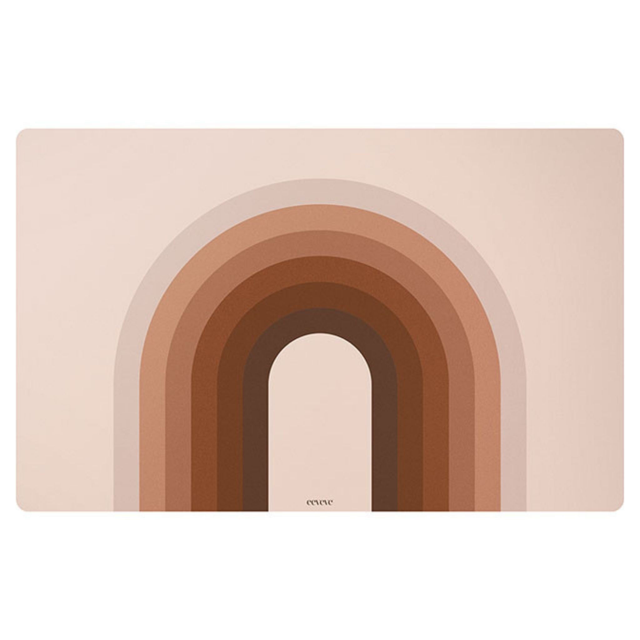 bureaumat retrolijnen bruin