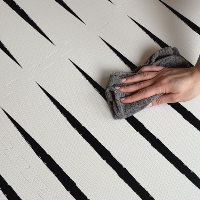 Speelmat baby foam die eenvoudig wordt schoongeveegd met een doek, waterafstotend en makkelijk schoon te maken